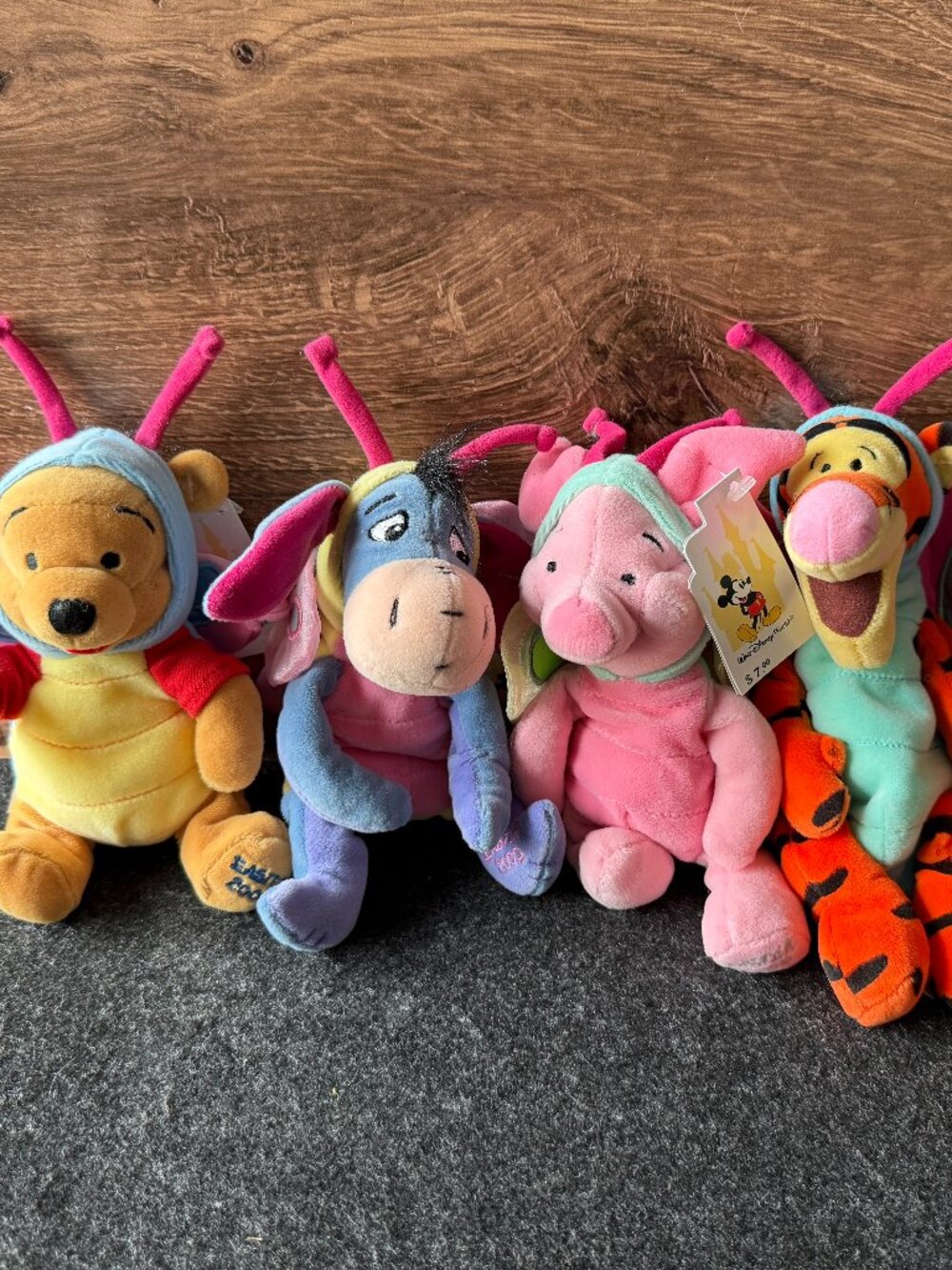 Vintage Disney Easter 2000 Pooh & Friends Plush Set NWT